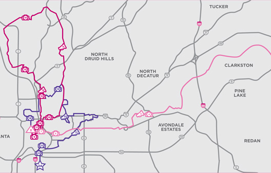 2016 Atlanta 3-Day Route