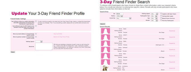 Friendfinder examples