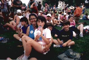 Emily and me after the 2005 3-Day (brothers in the background).