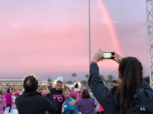 Little did I know during opening ceremonies in San Diego, November 2017 I was taking a picture of my future fiance taking a picture of this amazing rainbow. We're getting married 2 days before opening ceremonies 2018.