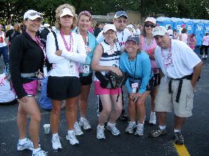 Picture from 2008 the first year I finished all 60 Miles. I still walk with four of the Women in the Photo.