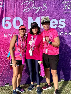 A doctor, a 21-year survivor, and a 2-year survivor - 60 miles, 3 Days