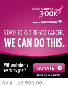 Help me reach my goal for the Susan G. Komen Dallas/Fort Worth 3-Day