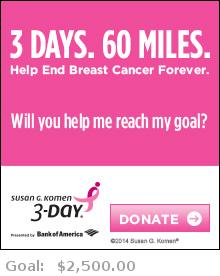 Help me reach my goal for the Susan G. Komen 3-Day