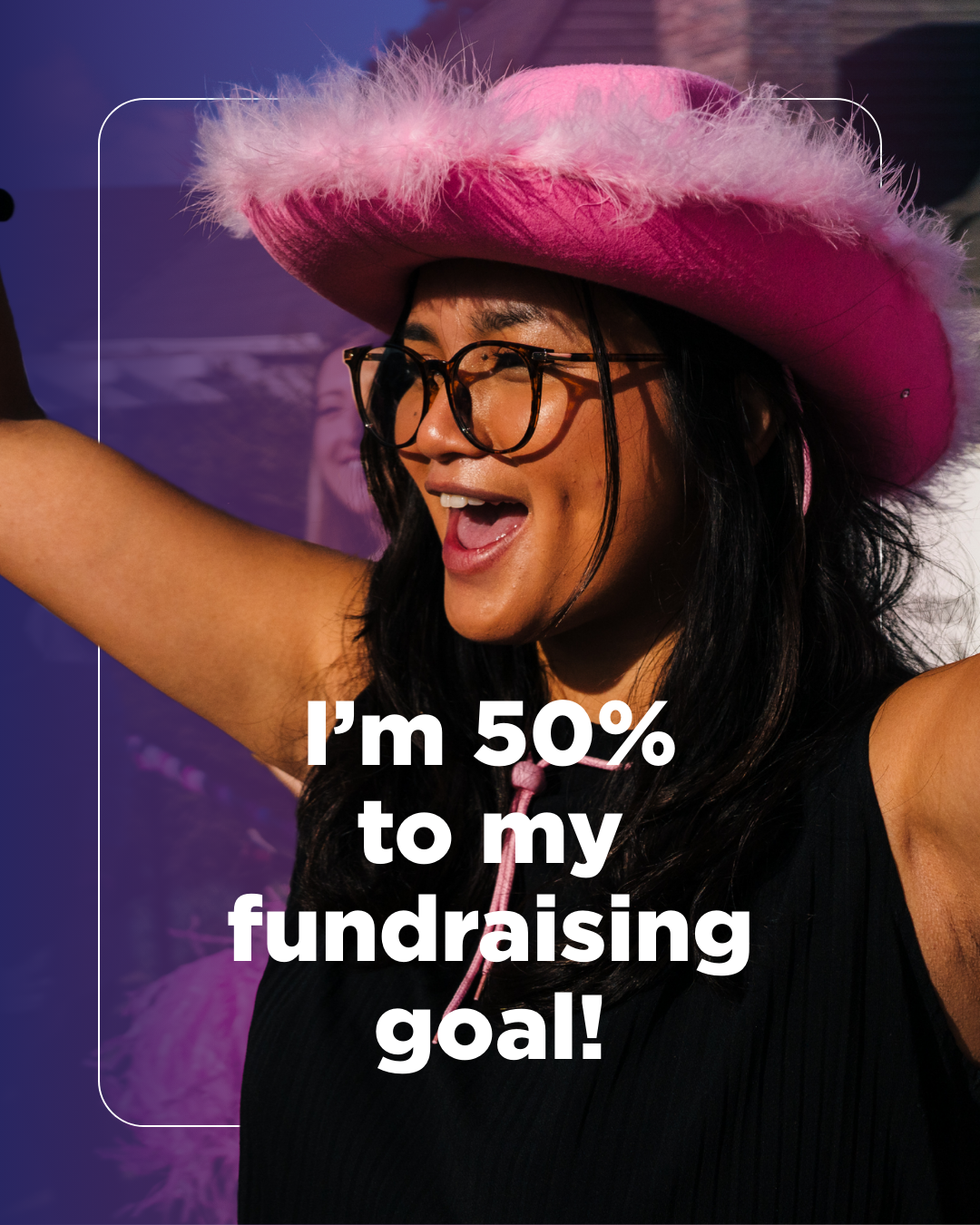 I'm 50% to my fundraising goal