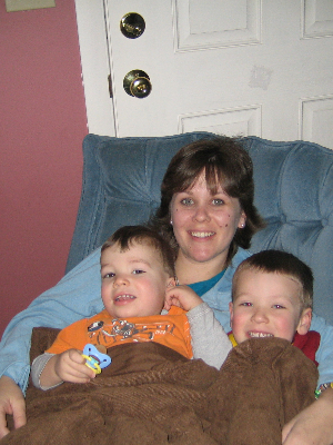 Lori with Jimmy and Billy