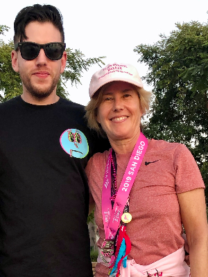 My son Neil came to support at my last 3 day challenge.