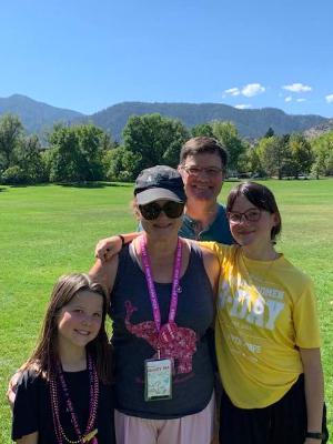 My sister, mom, dad, and I at last year's Denver 3-Day