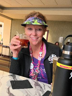 Hydration is important - after 60 miles of walking!