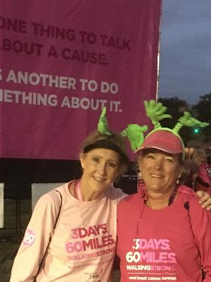 My friend, Juli, is my inspiration for walking and raising monies for breast cancer research and support