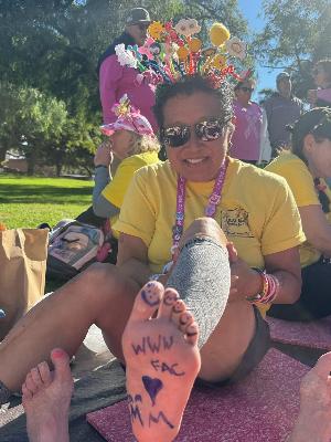 before the finish of 60 miles, drawing our happy toes